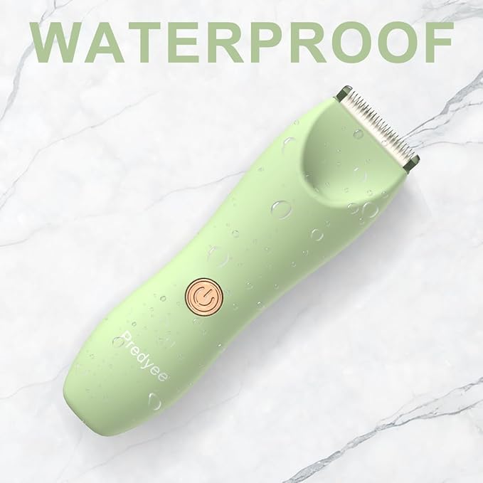 Bikini Trimmer for Women, Body Hair Trimmer for Sensitive Skin, Electric Groomer for Legs, Underarms and Groin, IPX7 Waterproof, USB-C Rechargeable with LED Light and Travel Lock, 120 Min Runtime