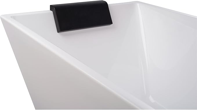 Vanity Art Comfortable and Relaxing Bathtub Pillows for Head and Neck Support, Waterproof Tub Accessories, Black, M385