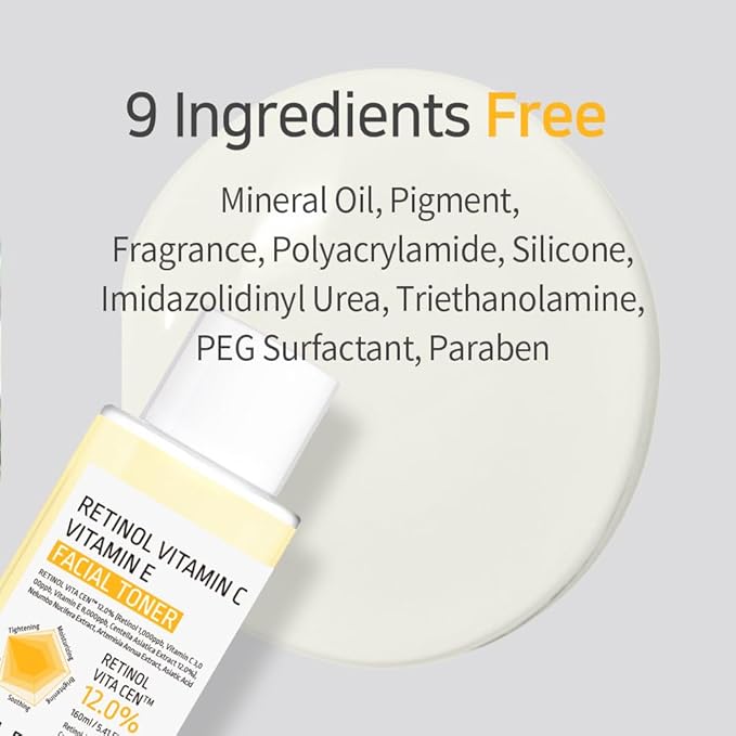APLB Retinol Vitamin C Vitamin E Facial Toner | Retinol VITA CEN™ 12.0% 5.41 FL.OZ/Korean Skincare, Replenishing Moisture, Revitalize for Gentle and Improve Skin Texture Through Retinol