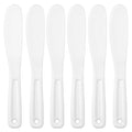 Ymapinc Mask Applicator Tool, 6Pcs Resuable Face Spatula, Large Plastic Makeup Face Mask Spatula, Creams Mixing, Skincare or Scraping Jars, Cosmetic Brush 8.11 1.22 Inch (White)