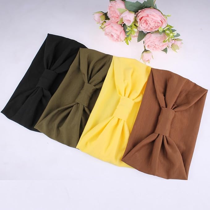 Kachanaa 4 Pack Wide Non-Slip Boho Women's Headband