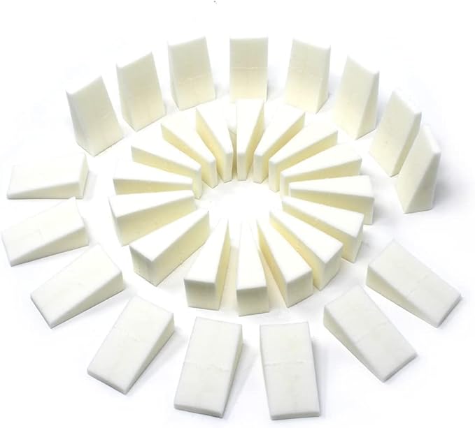 Amazon Essentials Cosmetic Foam Wedges For Makeup, 32 Count (Previously Amazon Basics)