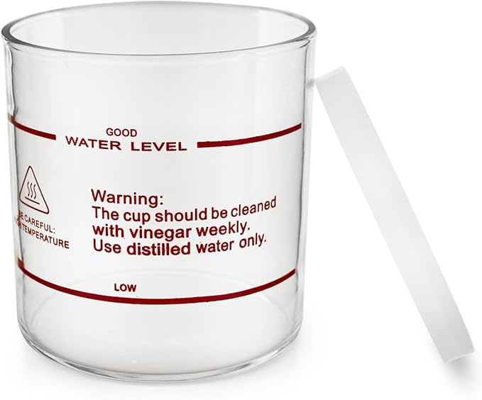 Elitzia Accessories Transparent Glass Steamer Jar Spare Parts of Facial Steamer ETBL1(Height 13cm)