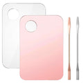 4Pcs Acrylic Makeup Palette, Foundation Mixing Palette with Spatula Tool, Professional Makeup Mixing Tray for Women Girls Blending Eye Shadow Lipsticks Nail Art Beauty Salon