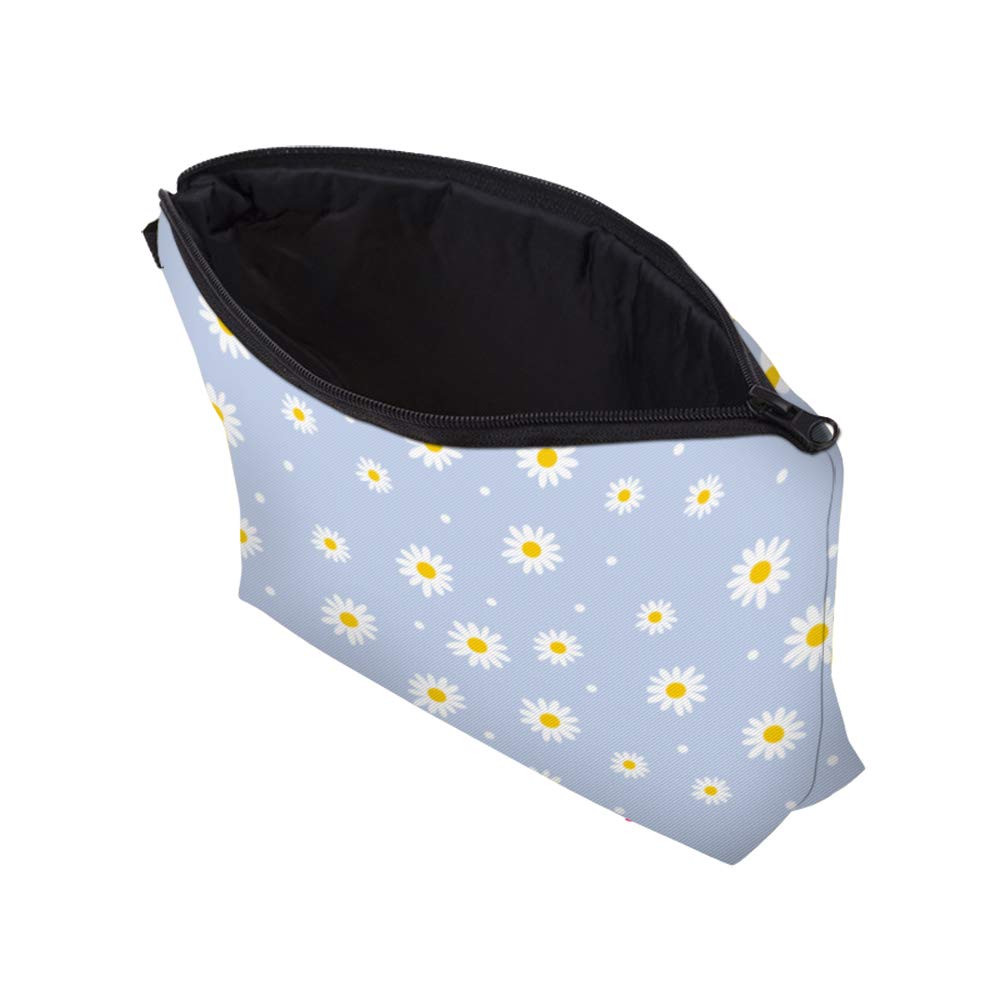 Aiphamy Cute Travel Makeup Bag Cosmetic Bag Small Pouch Gift for Women (Daisy)