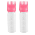 Pimoys 2 Pack Root Comb Applicator Bottle, 6 Ounce Oil Applicator for Hair Dye