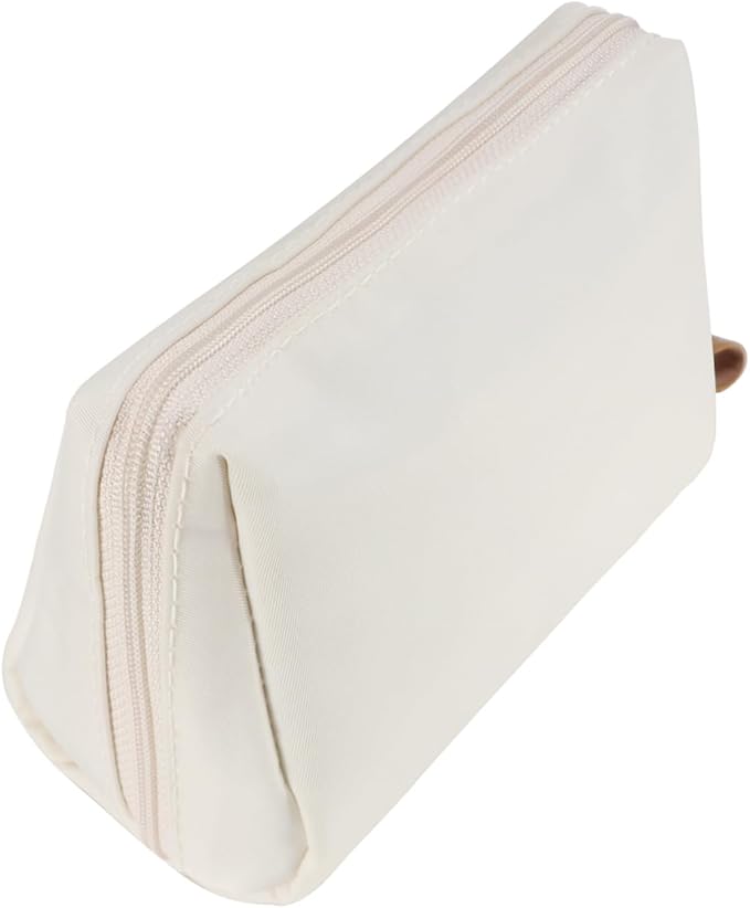 Kososuru Small Makeup Bag for Purse Portable Waterproof Cosmetic Bag Travel Makeup Pouch for Women (Beige)