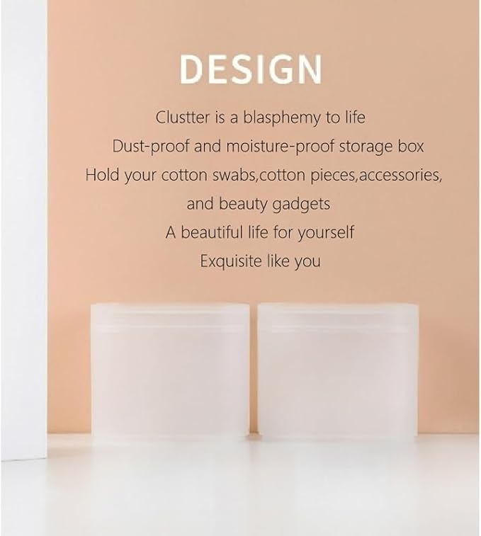 Sprigold home transparent cotton pads/swabs large capacity storage box with PP(polypropylene) material, easy to use and take,beautiful design, muti-purpose, moisture-proof and dust-proof (Home)