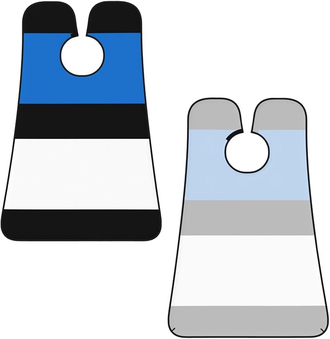 YQxwJL Flag Of Estonia Print Beard Bib Shaving Apron, Beard Hair Trimming Cape Gift For Dad