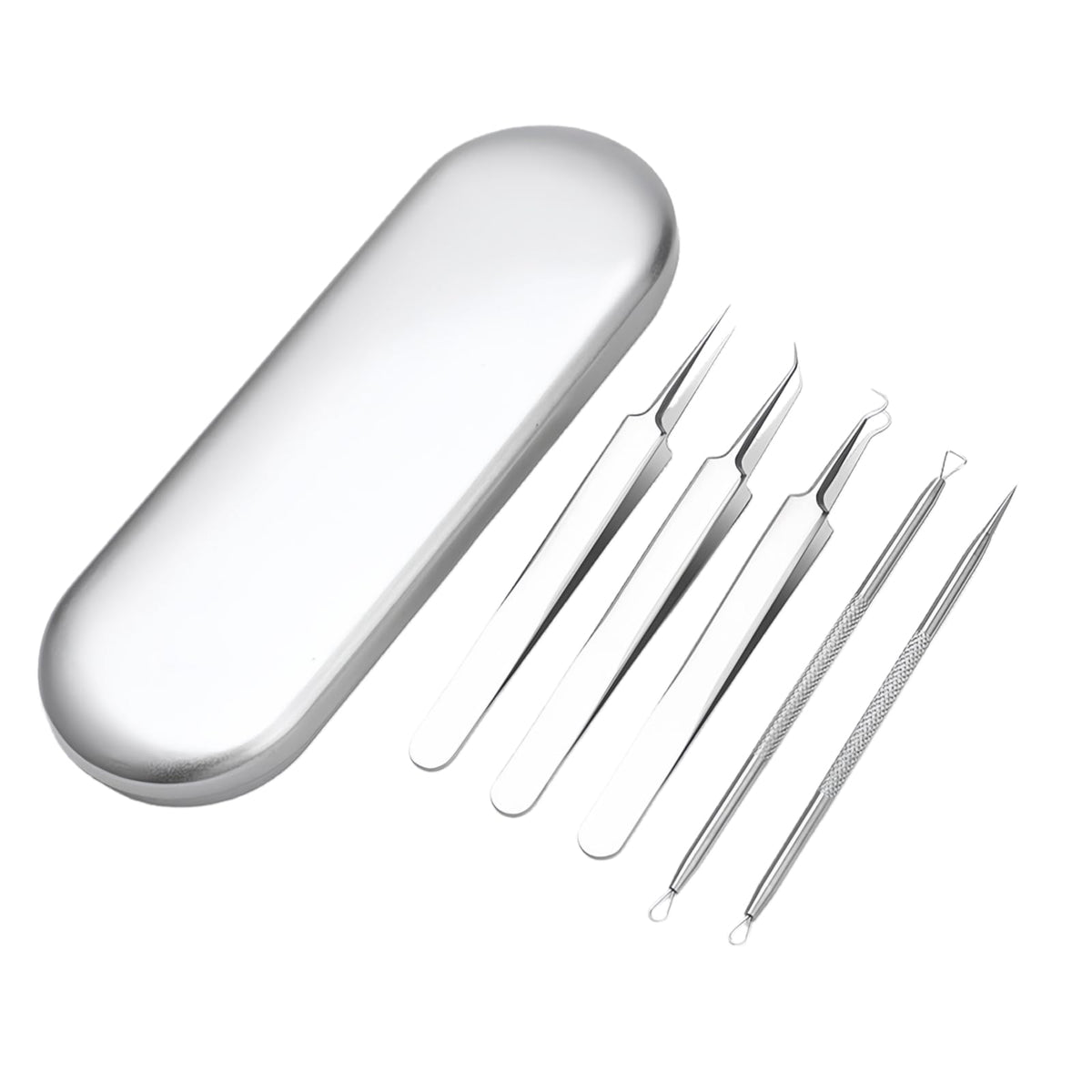 7 Pcs Blackhead Remover Comedone Extractor, Acne Removal Kit, Manual Pimple Popper Tool for Quick and Easy Removal of Pimples, Blackheads on Forehead, Facial and Nose (7 Pack)
