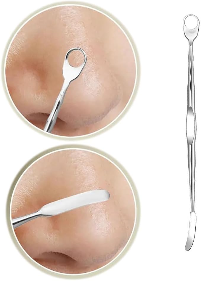 3 Pack Pore Prep Tool Blackhead Remover Tools Stainless Steel Face Scraper Skin Scrubber Spatula Pimple Popper Tool Kit Pimple Extractor for Cleaning Forehead Nose Blackhead Gunk Oil Acne