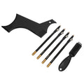Beard Shaper, Beard Lineup Tool Beard Grooming Toolkit Includes Beard Shaping Stencil with 4 Barber Pencils for Home Use and Travel (Black)