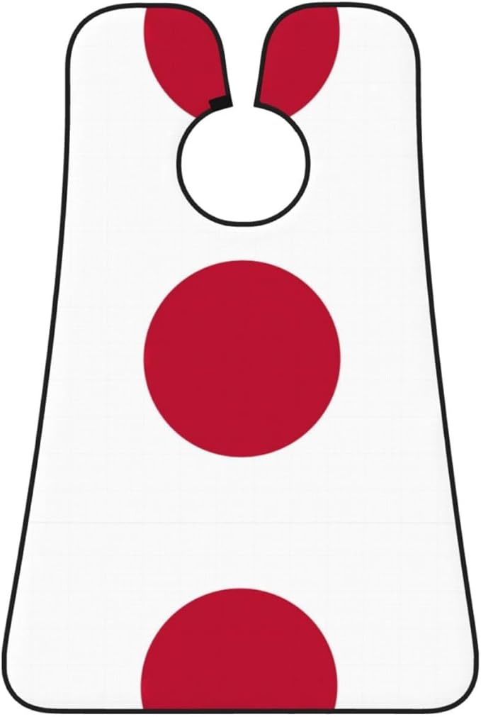 NOUZU Japanese Flag Print Beard Bib Apron For Men, Beard Hair Catcher For Men Shaving Trimming,Beard Cape Cloth, Black