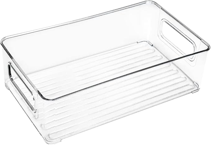 MarsHopper Desktop Organizer, Combination of Large Capacity Storage Acrylic Baskets, Cosmetics, Craft Peripherals, Stationery and Digital Accessories for Office School Home (Clear)