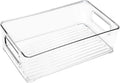 MarsHopper Desktop Organizer, Combination of Large Capacity Storage Acrylic Baskets, Cosmetics, Craft Peripherals, Stationery and Digital Accessories for Office School Home (Clear)