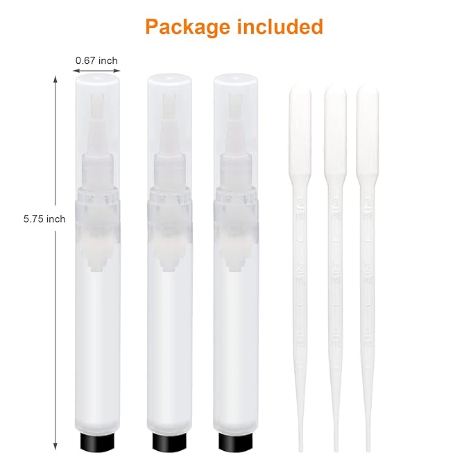 URGINO Cuticle Oil Pen, 3 Pack, Refillable