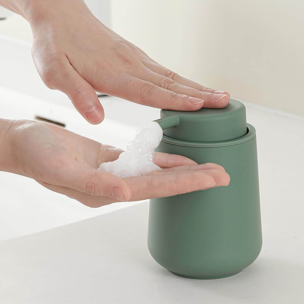 YAUKPH Sage Green Foaming Hand Soap Dispenser Plastic