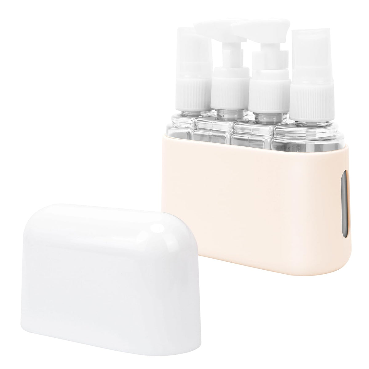 Skycase Travel Bottles - Leak Proof Refillable TSA Approved Travel Size Toiletries, 2 in 1 Liquid Bottles Containers with Labels and Funnel Airplane Accessories Kits for Lotion Liquid (Grey)