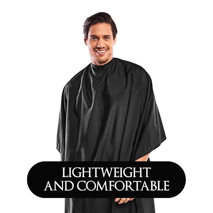 Betty Dain Crinkle Nylon Hair Cutting & Styling Cape, 54" x 60", Black
