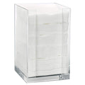 ForPro Square Pad Dispenser - Clear, Acrylic, Open Sides and Top Dispenser - Fits 4” x 4” Cotton Pads - 7” H x 4.25” W x 4.25” L