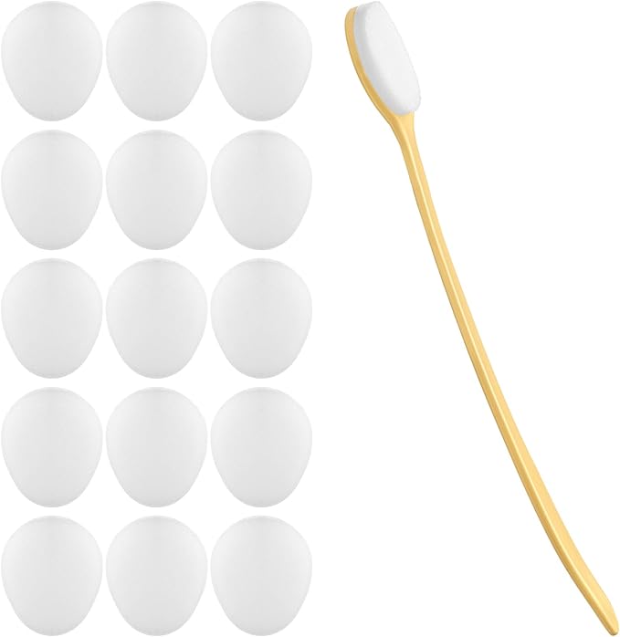 Heigble 15 Pcs Replacement Pads for Back Lotion Applicator for Your Lotion Wand Self Adhesive Replacement Pads (No Applicator)