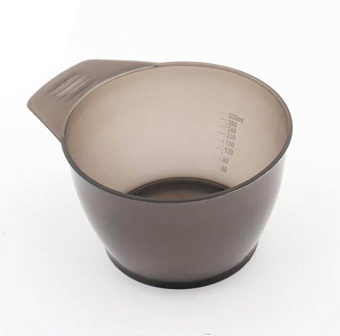 lasenersm 4 Pieces Hair Color Bowl Hair Dye Bowl Hair Color Mixing Bowl Plastic Color Mixing Tint Bowl Applicator Bowl Hair Dyeing Coloring Tools for Home Salon, Transparent Black, qzh3687b(4)-1