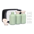 ASEVAT3.4oz 3Pcs Green Plastic Refillable Travel Shampoo and Conditioner Bottles Plastic Refillable Travel Shampoo Bottles with Flip Cap Shampoo and Conditioner Dispenser