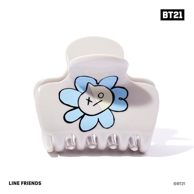 Kitsch BT21 Recycled Plastic Puffy Medium Hair Clips for Women, Medium Claw Clip for Thin & Thick Hair - VAN, 1pc