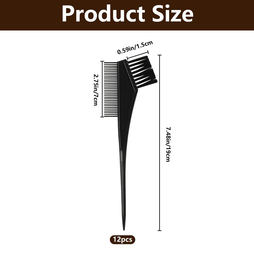 12 Pcs Hair Dye Brush Applicator Kit, Double Head Hair Color Brushes for Women Men, Hair Coloring Brush SetHair Dye Applicator Brushes, Tint Dyeing Dying Tools Kits