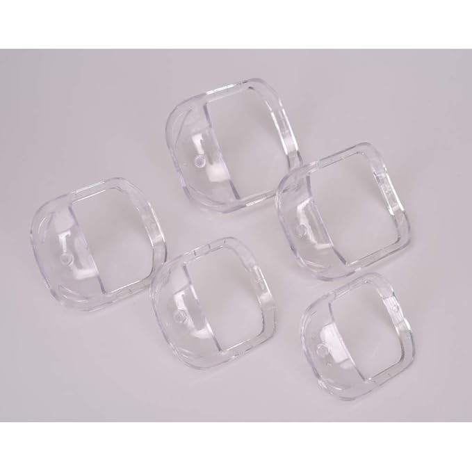 5pcs Personality Transparent Beard Shaper Styling Tool Different Sizes Facial Hair Trimming Guide Grooming Shaper Hair Lineup Tool