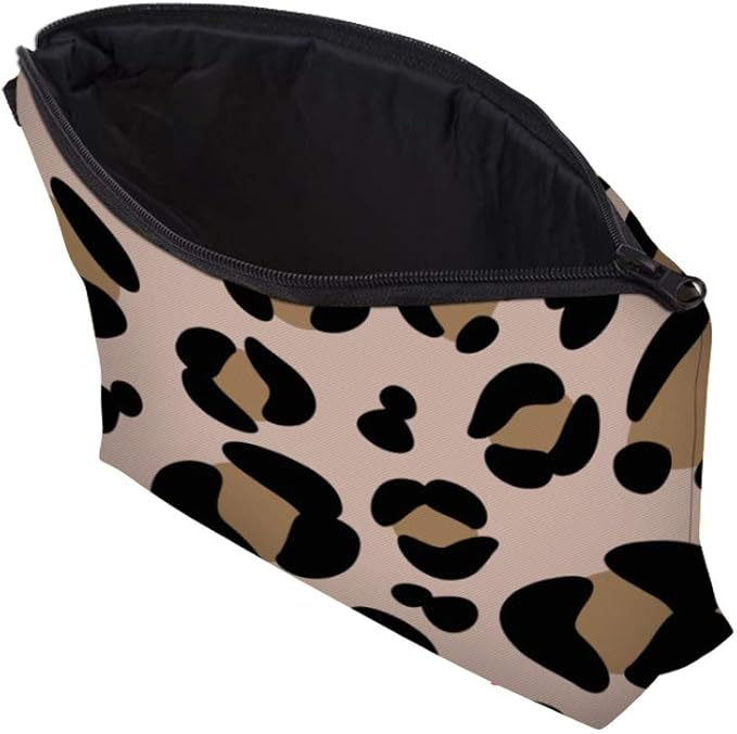 Aiphamy Cute Travel Makeup Bag Cosmetic Bag Small Pouch Gift for Women (Big Leopard)