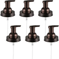 Amolliar Mason Jar Foaming Soap Dispenser Pump Lids, Foaming Pump Replacement Kit for Pint Regular Mouth Mason Jar, Refill Hand Soap, Waterproof Labels, Kitchen Bathroom Farmhouse Decor, Bronze 6 Pack
