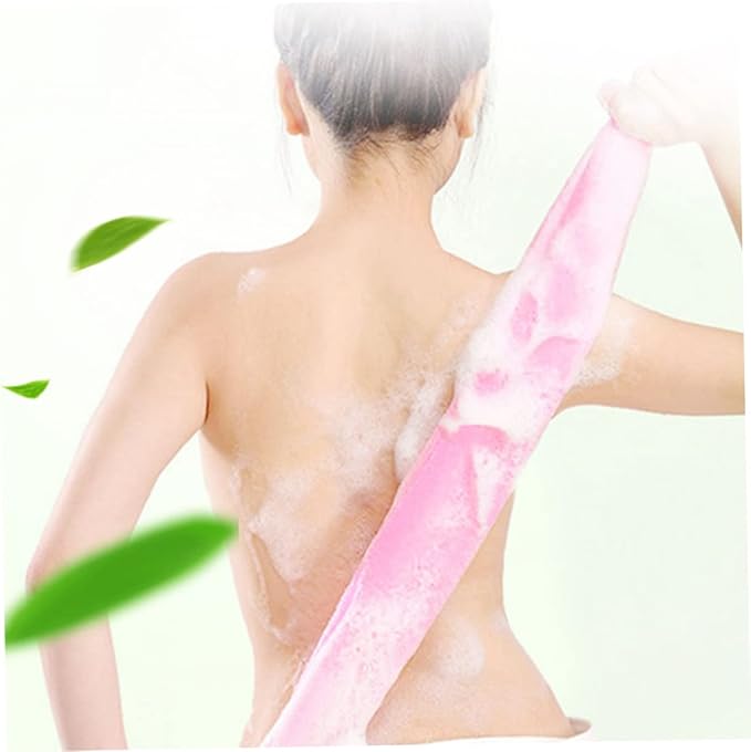 BIUDECO 4pcs Exfoliating Back Scrubber Strap Body Washer for Deep Cleansing and for All Skin Types Effortless Reach and Enhanced Cleaning Effect Vibrant Colors Included