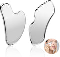 heqxwl 2 Pcs Stainless Steel Scraping Facial Tool for Jawline Sculpting and Decongestive Lymphatic Drainage, Face Massager Tool