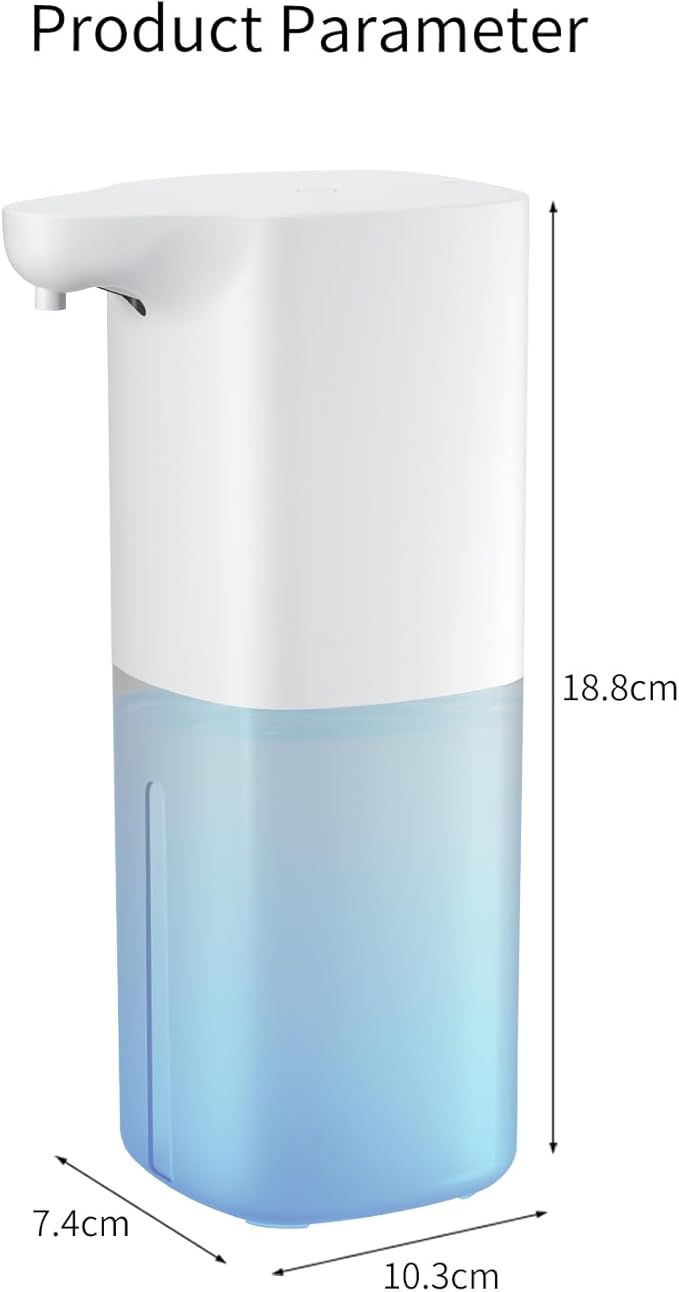 Automatic Foaming Soap Dispenser, Rechargeable, 11.8oz Touchless with Motion Sensor for Bathroom, Kitchen, F1818