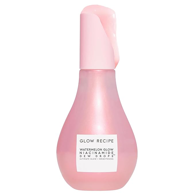 Glow Recipe Watermelon Niacinamide Dew Drops - Brightening, Plumping Hydrating Face Serum, Makeup Primer + Liquid Highlighter with Hyaluronic Acid - Dewy & Glowing Korean Skin Care (80ml)