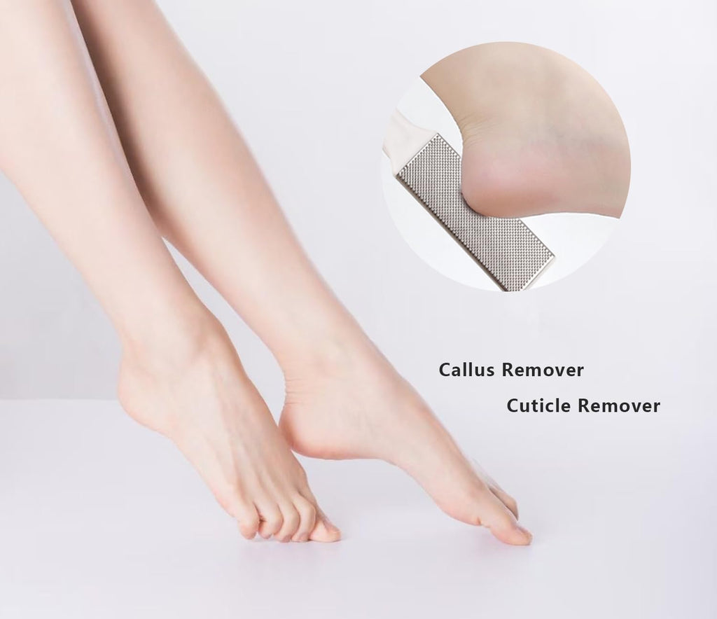 Professional Foot Files Callus Remover,Foot Scrubber for Dead Skin,Stainless Steel Foot Rasp-White(1 Pack)