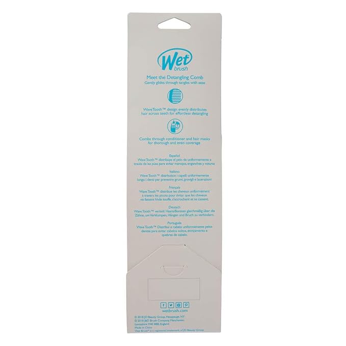 Wet Brush Detangling Comb, Purple - Wide Tooth Hair Detangler with WaveTooth Design that Gently and Glides Through Tangles - Brush Throough Conditioner and Hair Masks - Gentle On Scalp and Pain-Free