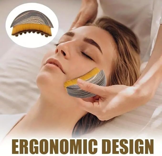 Lymphatic Contour Face Brush Drainage Massager Dry Sculpting Gua Sha Facial Depuffer Tool Massage Skin Lifting Beauty Appliance (2)