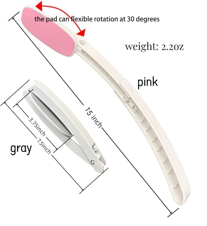 Portable Health Aid Back Lotion Applicator for Travel Put Moisturizer on My Back with 1 Replacement Slick Smooth Sponge Pad aplicador Crema espalda Collapsible Women Eczema Skin Care Tools