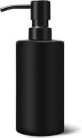 GMISUN Black Soap Dispenser, Hand Soap Dispenser for Bathroom, Dish Dispenser for Kitchen, 12 fl oz/350ml Glass Soap Bottle with Stainless Steel Pump, Modern Refillable Liquid Lotion Dispenser