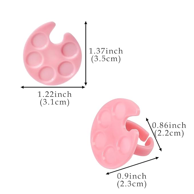 7 Pack Mini Nail Art Palette, Plastic Mixing Plate