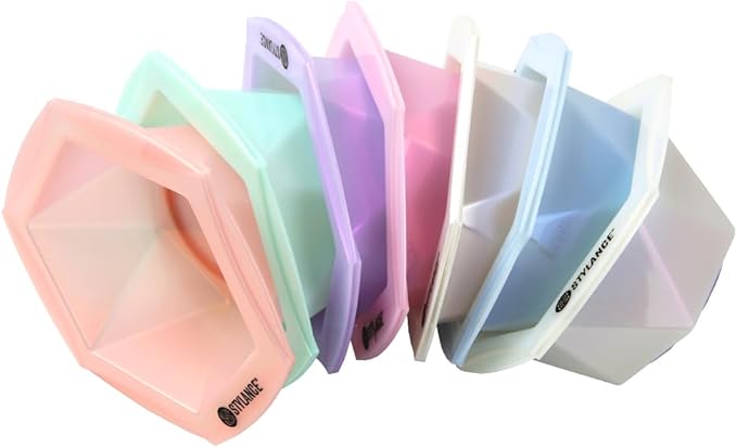 STYLANCE Multi-Colored Connect & Color Bowl Set, Hair Color Mixing Bowls, Hair Bleach, Hair Dye, Coloring kit,Color Palette, 7 Pack