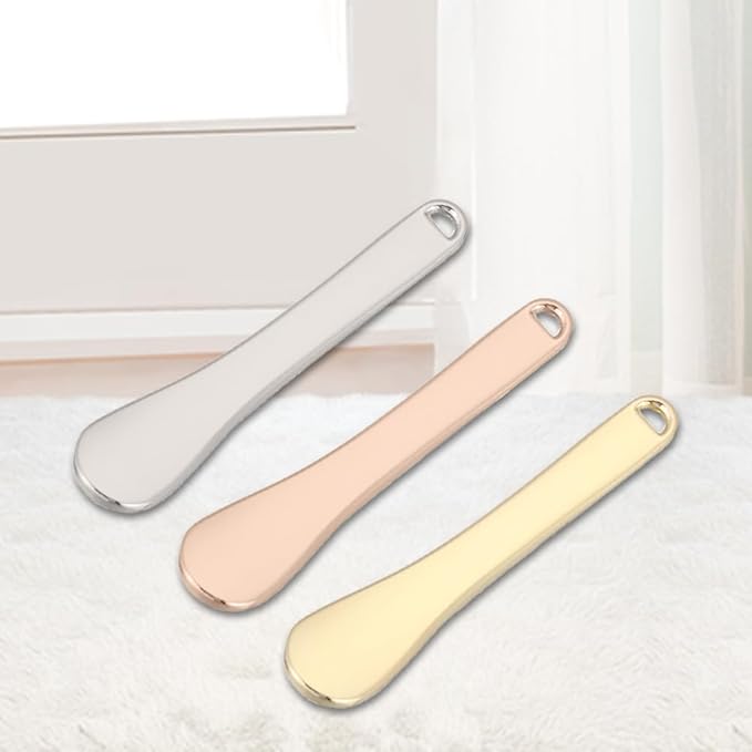 LJHYSD 3 Pack Metal Cosmetic Spatulas,Mini Makeup Spoon,Eye Cream Applicator,Facial Cream Mask Scoop Tool,Beauty Spatulas for Facial Cosmetic Face Mask(Gold, Silver, Rose Gold)