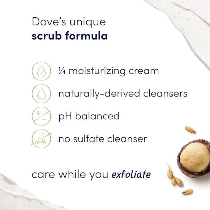Dove Limited Edition Glow Gift Set Deep Moisture Body Wash & Macadamia Scrub, 2 Count