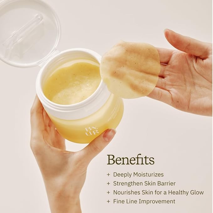 ByUR Honey Gorgeous Keep Moisturizing Toner Pads - Deeply Hydrating, Firming & Elasticity Care for Dry Skin, Honey & Ceramides, 100% Organic Cotton Facial Daily Pore Care Korean Skincare (70 Count)