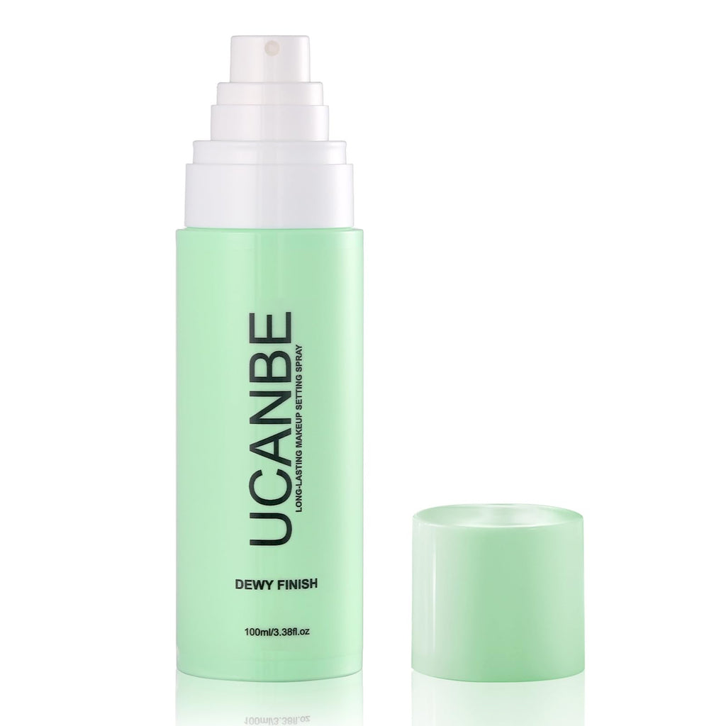 UCANBE Makeup Setting Spray, Dewy Finishing Spray for Makeup, Long Lasting Make Up Spray, Fast Drying Setting Mist for Fresh Dewy Makeup Look, 3.38 Fl Oz