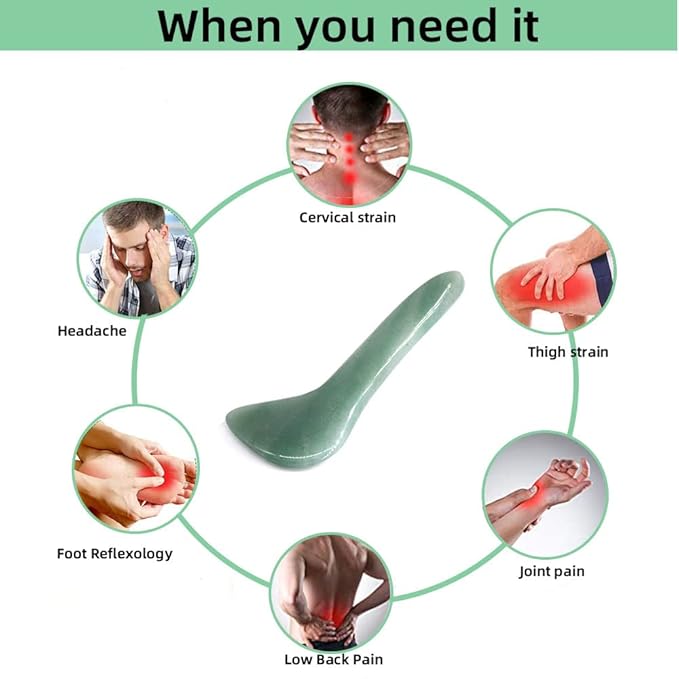 TOP SEWING Gua Sha Facial Tool Natural Jade Stone Massage Board Tools for SPA Acupuncture Therapy Trigger Point Treatment, Gua Sha Scraping