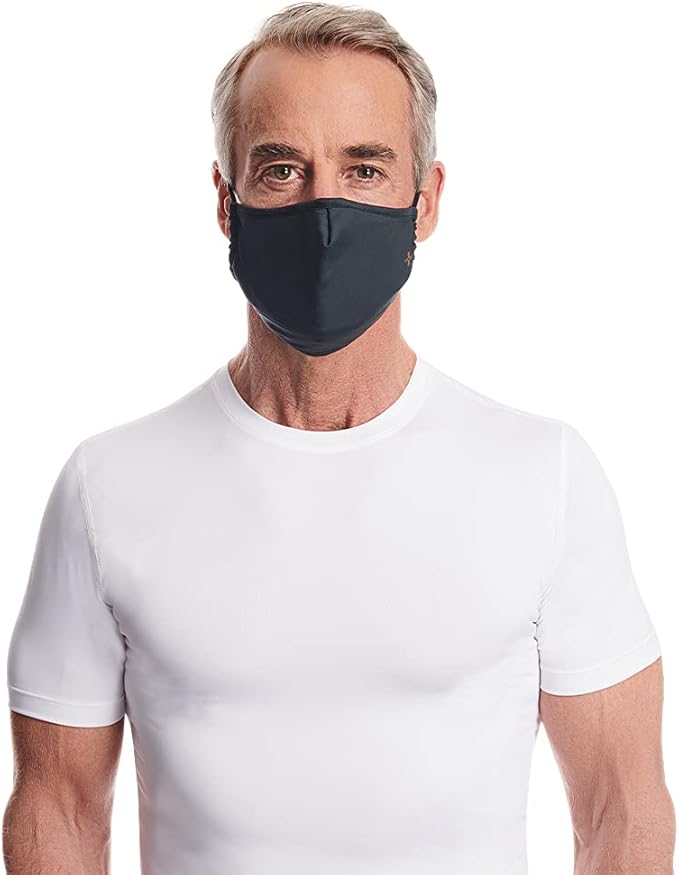 Tommie Copper Community Wear Face Masks I Double Lined, Copper Infused, Ear Straps & Nose Wire, Face Covering (Pack of 2)