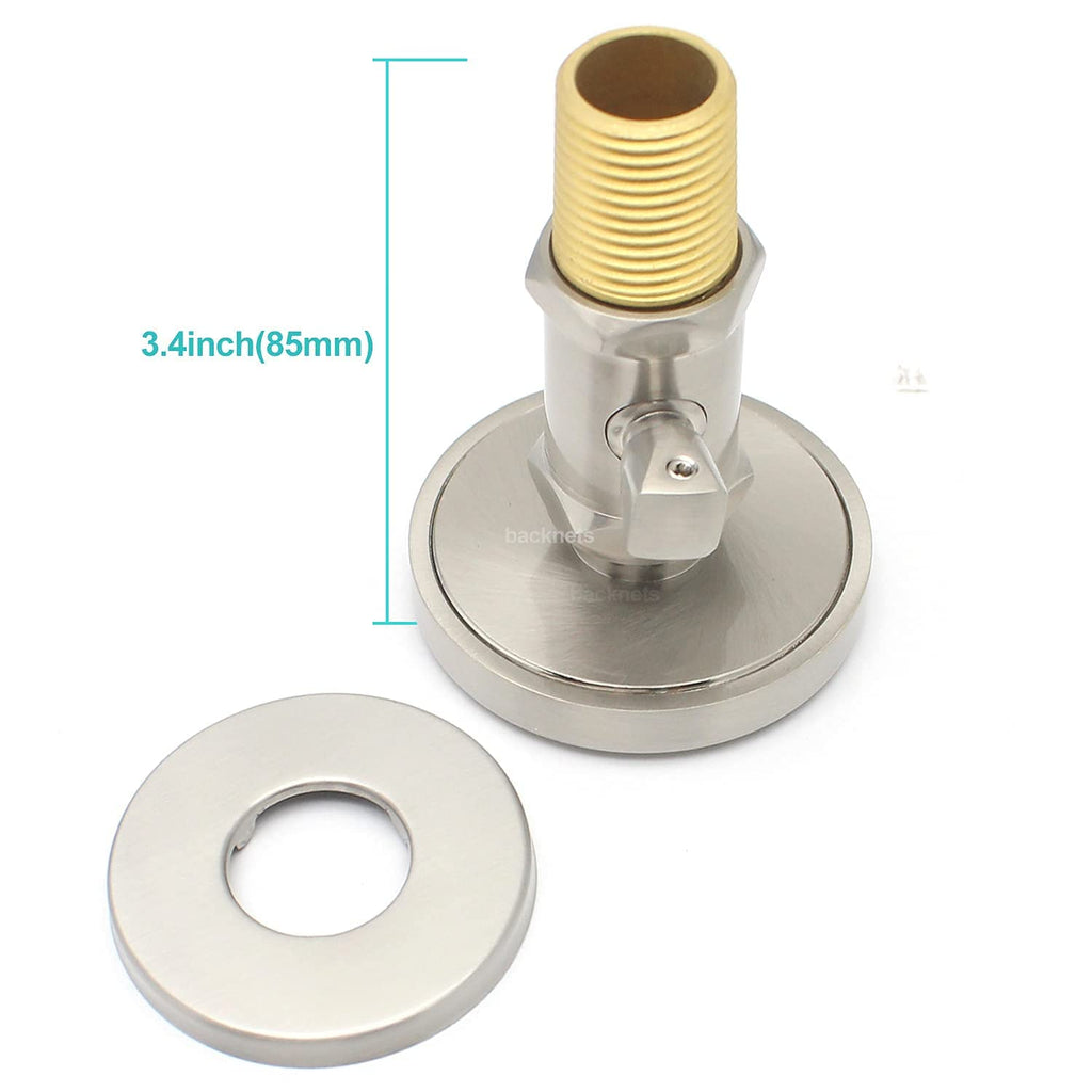 Backnets Brass Shower Body Jets with Adjustable Flow, Massage Spa Brushed Nickel Round Body Spray Shower Side Wall Sprayer Head Jets, 4 pcs, Water Saving